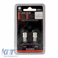 Led Bulbs BA9S T4W 12volt White Color Racesport LIT16BN 2 pcs-image-6297916