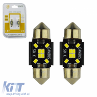 Led Bulbs Festoon 31mm 8 Leds 12volt Canbus White Color Auto GS 600484 2pcs
