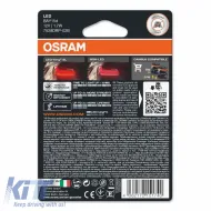 Led Bulbs P21/5W BAY15D Double 12volt 1.7 watt Red Osram 7528DRP-02B 2pcs-image-6296439
