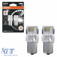 Led Bulbs P21W BA15S Single Red 12volt 1.4 watt Osram 7506DRP-02B 2pcs