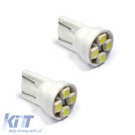Led Bulbs T10 12volt 4 Led Wedge Canbus White Color 14192 2 Pieces