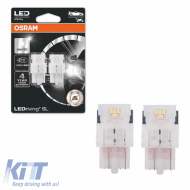 Led Bulbs T20 W21/5W 7443 W3X16Q 2.7watt 12volt Double White 6000k Osram 7515DWP-02B 2pcs