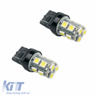 Led Bulbs T20 W21W / 3156 W3X16D 13led 12volt Single White Color 2 Pieces