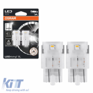 Led Bulbs T20 W21W / 3156 W3X16D 1.4watt 12volt Single White 6000k Osram 7505DWP-02B 2pcs