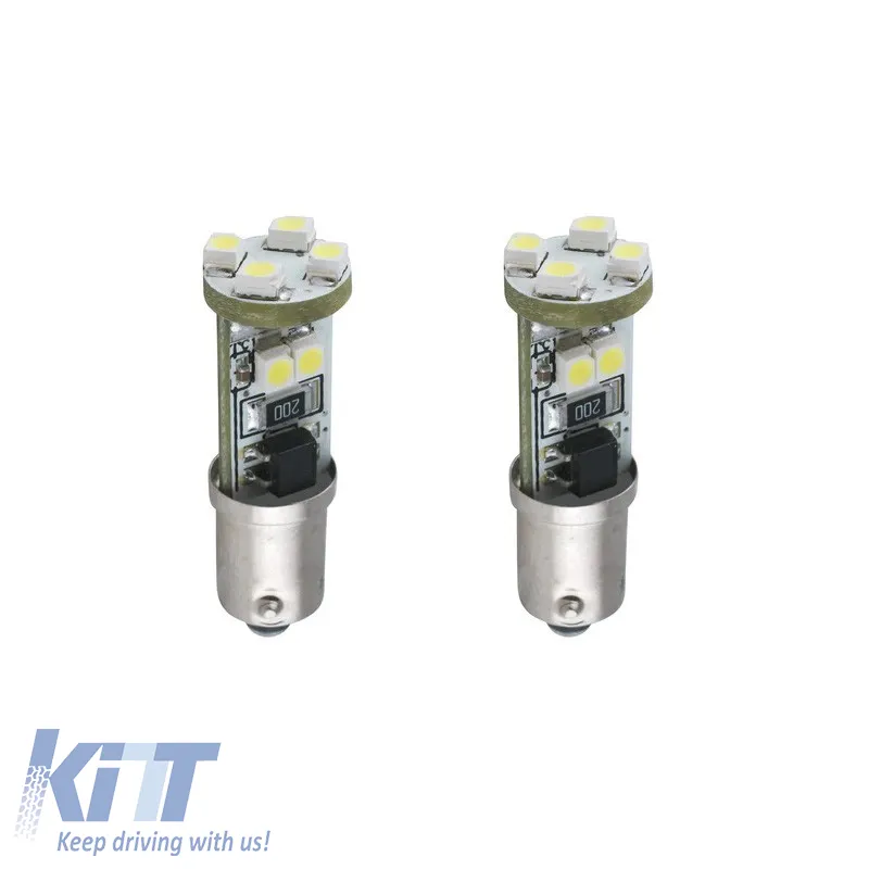 Led Bulbs T4 12Volt 8 Smd Led Canbus White Color RaceSport LIT3529 2pcs