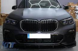 LED Central Kidney Grilles suitable for BMW X5 G05 (2018-2022) Double Stripe Piano Black-image-6126854