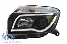 LED Фарове подходящи за Dacia Duster I (2009-2014) Tube Light Bar Черен Edition-image-6041269