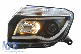 LED Фарове подходящи за Dacia Duster I (2009-2014) Tube Light Bar Черен Edition-image-6041273