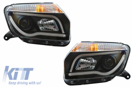 LED Фарове подходящи за Dacia Duster I (2009-2014) Tube Light Bar Черен Edition-image-6041274