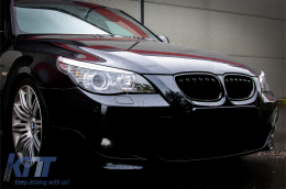 LED Dayline Angel Eyes Headlights suitable for BMW 5 Series E60 E61 (2003-2007) LCI Look-image-6093195