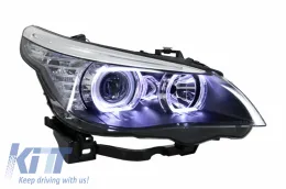 LED Dayline Angel Eyes Фарове , подходящи за BMW 5 Series E60 E61 (2003-2007) LCI Look-image-6033688