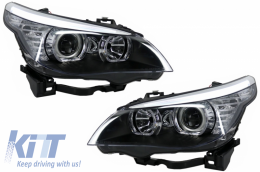LED Dayline Angel Eyes Фарове , подходящи за BMW 5 Series E60 E61 (2003-2007) LCI Look-image-6033693