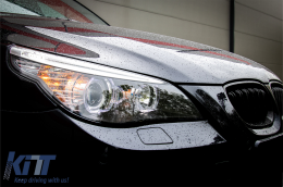LED Dayline Angel Eyes Фарове , подходящи за BMW 5 Series E60 E61 (2003-2007) LCI Look-image-6093197