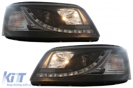 image-8-LED Dayline Scheinwerfer für VW Transporter T5 2010-2015 Licht Xenon Look-
