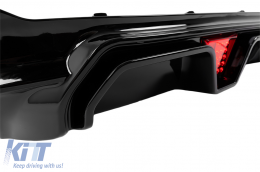 LED Diffuseur Pare-chocs pour BMW Série 5 G30 G31 17-24 M5 Design Noir brillant-image-6127118