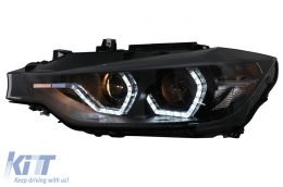 LED DRL Angel Eyes fényszóró BMW 3 F30 F31 LCI Sedan Touring (2015-2019) fekete-image-6100368