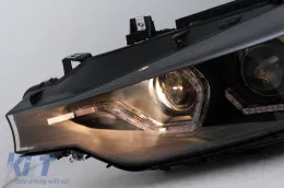 LED DRL Angel Eyes fényszóró BMW 3 F30 F31 LCI Sedan Touring (2015-2019) fekete-image-6100374