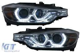 LED DRL Angel Eyes fényszóró BMW 3 F30 F31 LCI Sedan Touring (2015-2019) króm-image-6100804