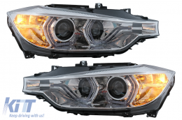LED DRL Angel Eyes fényszóró BMW 3 F30 F31 LCI Sedan Touring (2015-2019) króm-image-6100810