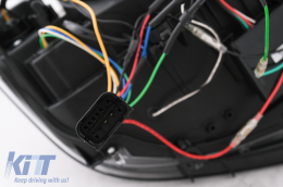 LED DRL Angel Eyes Headlights suitable for BMW 3 Series F30 F31 LCI Sedan Touring (2015-2019) Black-image-6100387