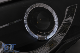 LED DRL Angel Eyes Headlights suitable for VW Passat B6 3C (03.2005-2010) Black-image-6098062