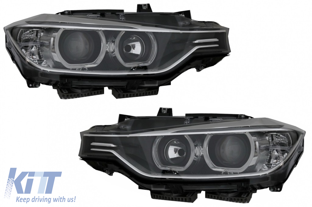 LED DRL Angel Eyes fényszóró projektorral, BMW 3-as sorozatú F30 F31-hez (2011-2015)
