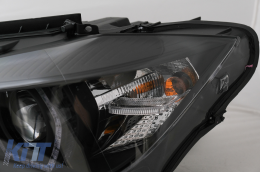 LED DRL Angel Eyes Scheinwerfer für BMW 3 F30 F31 LCI Limousine Touring 15-19 Schwarz-image-6100384