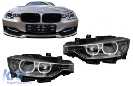 LED DRL Angel Eyes Фарове с проектор подходящи за BMW 3 Series F30 F31 (2011-2015)-image-6078870