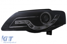 LED DRL Angel Eyes Фарове подходящи за VW Passat B6 3C (03.2005-2010) Черен-image-6098063