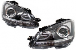 LED DRL Bi-Xenon Headlights suitable for Mercedes C-Class W204 Facelift (2011-2014) - HLMBW204FX