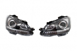 LED DRL Bi-Xenon Фарове подходящи за Mercedes C-Class W204 Facelift (2011-2014)-image-6016558