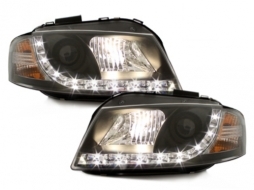 Фарове LED DRL DAYLIGHT подходящи за Audi A3 8P (05.2003-03.2008) Черен-image-59128