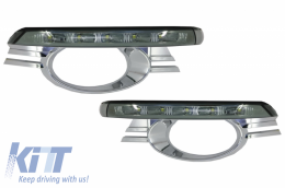 Led DRL Dedicated Daytime Running Lights suitable for MERCEDES C-Class W204 Avantgarde (2007-2010) Smoke - 1672488