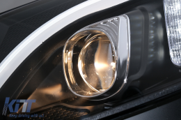 LED DRL Első Lámpa Mercedes C-osztály W205 S205 A205 C205 (2014-2018) fekete dinamikus irányjelző-image-6105773