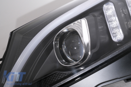 LED DRL Első Lámpa Mercedes C-osztály W205 S205 A205 C205 (2014-2018) fekete dinamikus irányjelző-image-6105781