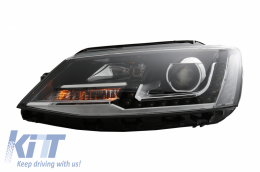 LED DRL Első lámpák VW Jetta Mk6 VI (2011-2017) Bi-Xenon GTI OE Design-image-6040576