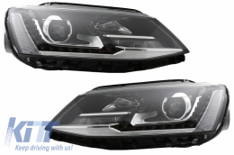 LED DRL Első lámpák VW Jetta Mk6 VI (2011-2017) Bi-Xenon GTI OE Design-image-6040577