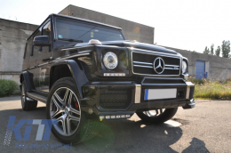 LED DRL első lökhárító spoiler Mercedes W463 G-osztály AMG (1989-up) modellhez-image-6025394
