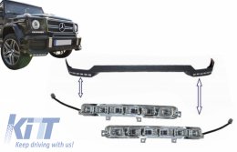 LED DRL első lökhárító spoiler Mercedes W463 G-osztály AMG (1989-up) modellhez-image-6058506