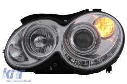 LED DRL Fari per Mercedes CLK W209 C209 Coupe A209 Cabrio 2003-2010 Chrome-image-6093974