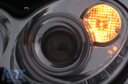LED DRL Fari per Mercedes CLK W209 C209 Coupe A209 Cabrio 2003-2010 Chrome-image-6093976