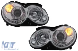 LED DRL fényszóró Mercedes CLK W209 C209 Coupe A209 Cabrio (2003-2010), króm-image-6093975