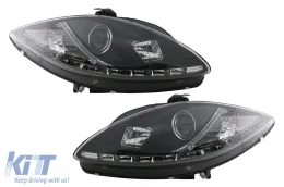 LED DRL fényszóró Seat Leon Altea Toledo 06.2005-2009 Fekete-image-6093334