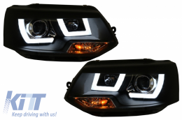 image-61-LED DRL fényszóró VW Transporter T5 Multivan Facelift (2010-2015) U Tube Xenon kinézet