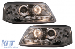 LED DRL fényszóró VW Transporter T5 (04.2003-08.2009) króm-image-6100828