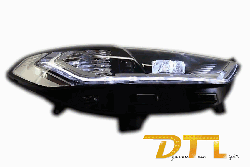 LED DRL fényszóró Xenon Look Ford Mondeo MK5 (2013-2016) dinamikus irányjelzős króm-image-6053124