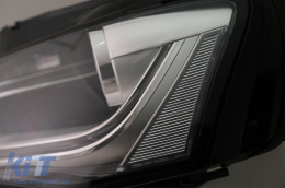 LED DRL fényszórók Audi A4 B8.5 facelift 2012-2015 fekete-image-6103247