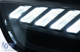 LED DRL fényszórók Audi A4 B8.5 Facelift (2012-2015) dinamikus szekvenciális irányjelzővel, fekete-image-6109343