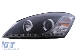 LED DRL fényszórók KIA Ceed (09.2006-08.2009) típushoz, nappali menetfénnyel, fekete-image-6111215