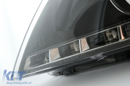 LED DRL fényszórók KIA Ceed (09.2006-08.2009) típushoz, nappali menetfénnyel, fekete-image-6111217